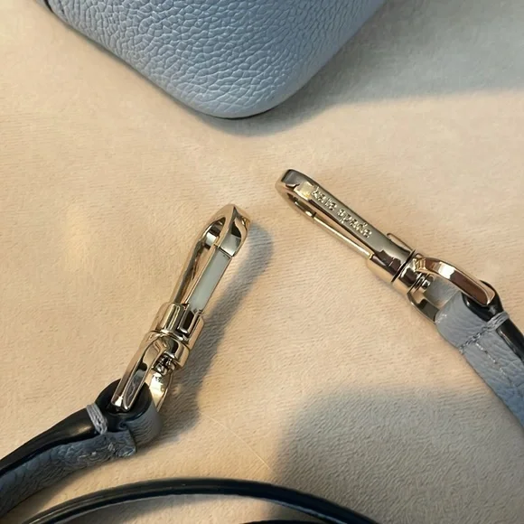 Kate Spade Margaux Medium Satchel Crossbody Bag in Blue with Silver Hardware - Picture 14 of 17